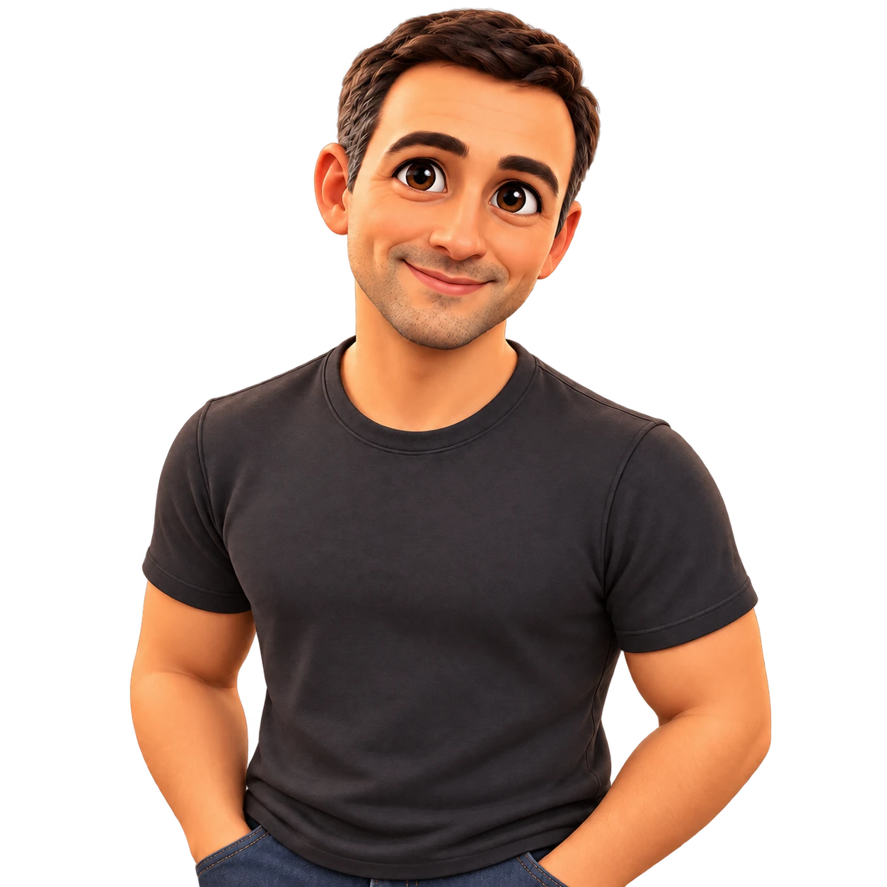 3D cartoon portrait of Anton Sizov